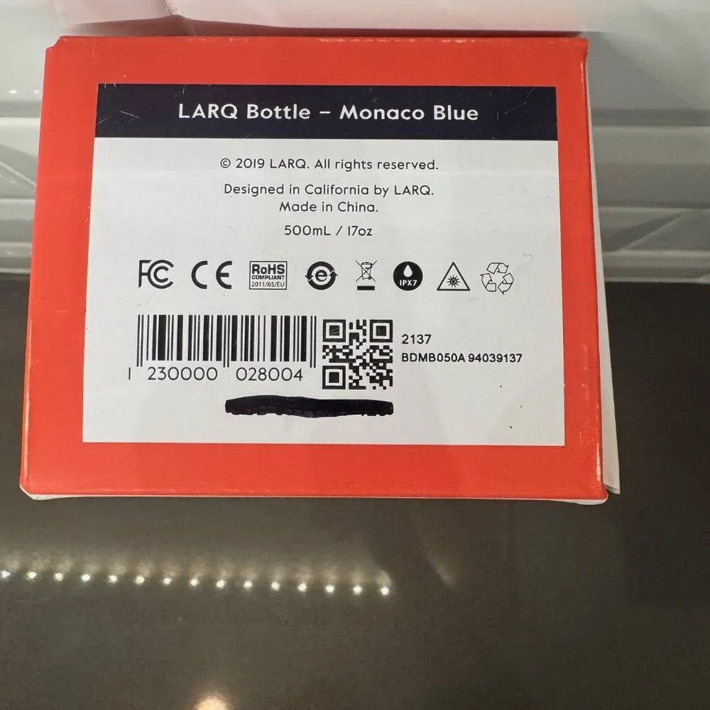 LARQ Insulated Self-Cleaning Water Bottle - Navy Blue